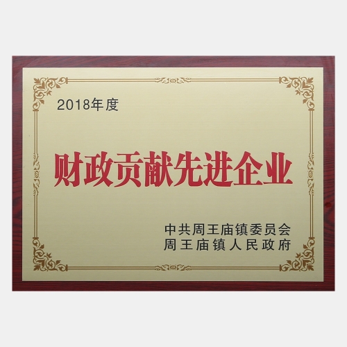 2018年度財(cái)政貢獻(xiàn)先進(jìn)企業(yè)